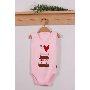 Eterelle Pembe Daddys Cikolata Desenli Askılı Unisex Body