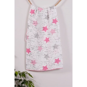 Eterelle Pembe Yıldız Desenli 95*120 Müslin Bebek Battaniyesi