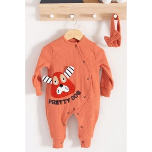 Eterelle Pretty Dog Nakışlı Bandanalı % 100 Pamuk Kız Bebek Tulumu