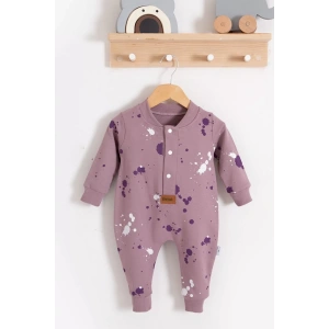 Eterelle Puantiye Desenli Pamuklu Kız Bebek Tulum