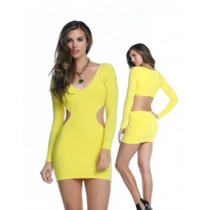 Terry Pau TP101004 Seksi Mini Elbise