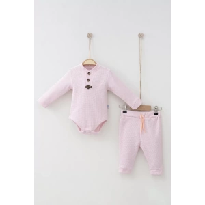 Eterelle Waffle Çıtlı Düğmeli 2li Mevsimlik Takım