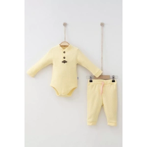 Eterelle Waffle Çıtlı Düğmeli 2li Mevsimlik Takım