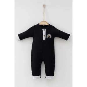 Eterelle Waffle Gökkuşağı Nakışlı Erkek Bebek Tulumu