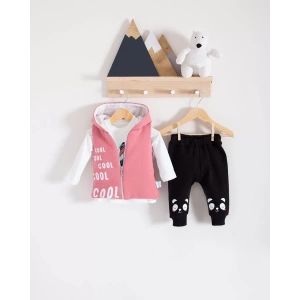 Eterelle Yelekli 3 Lü Kız Bebek Takım