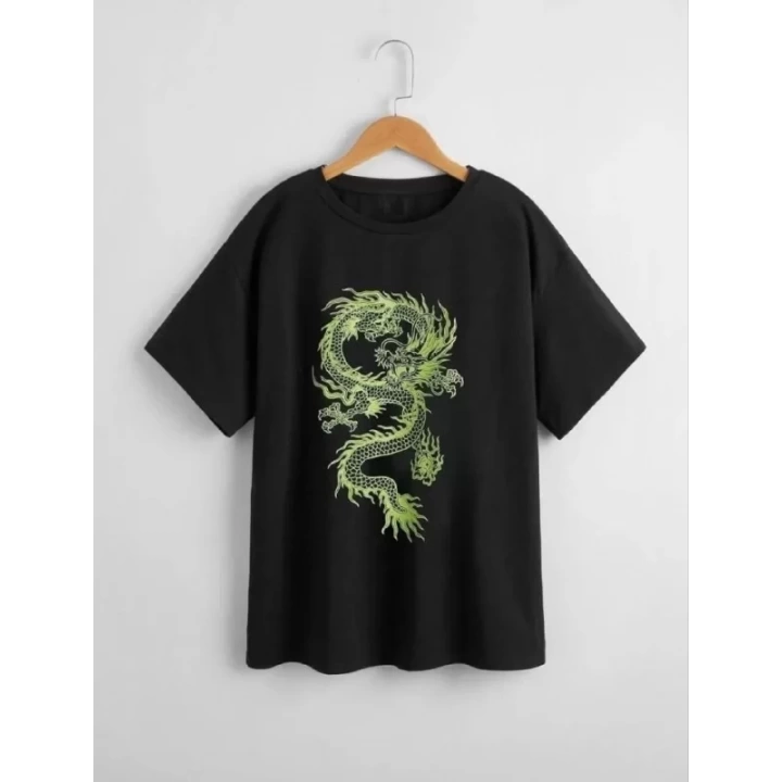 Çocuk Unisex Baskılı T-Shirt - Siyah