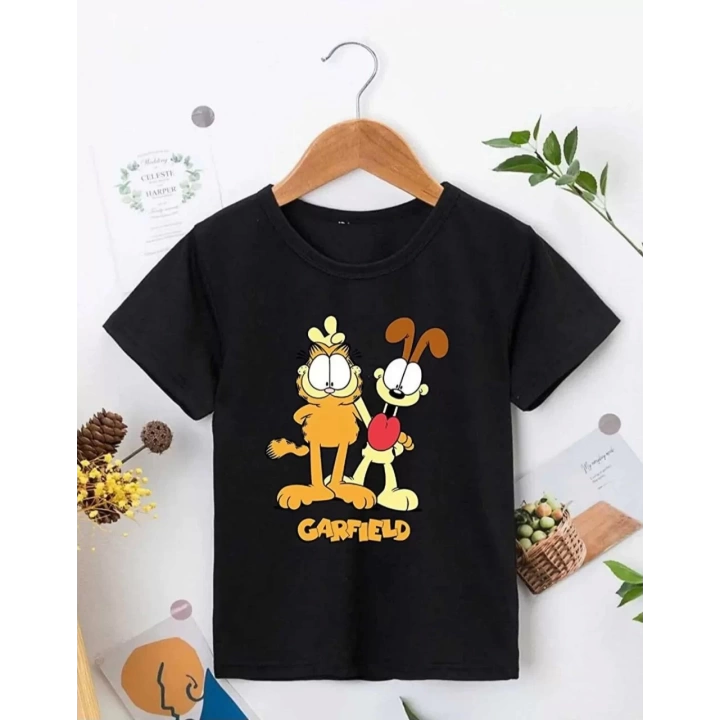 Çocuk Unisex Baskılı T-Shirt - Siyah