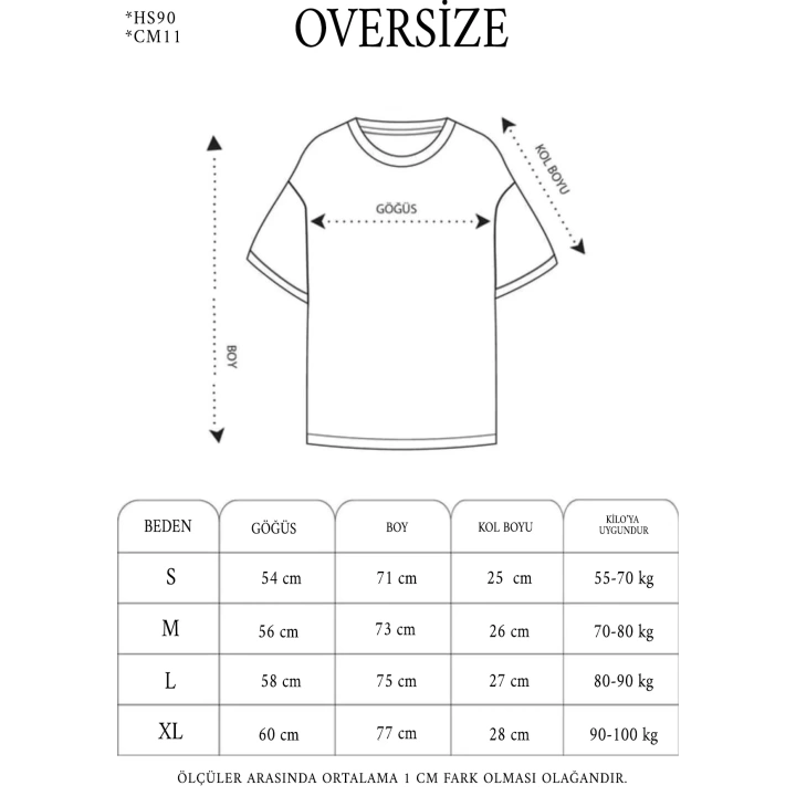 Unisex Bisiklet Yaka Baskılı Parçalı Oversize T-Shirt - Lacivert