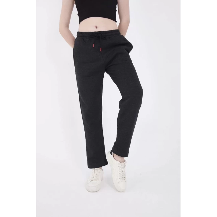 Unisex Üç İplik Basic Eşofman Pantolon - Antrasit