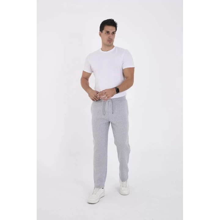 Unisex Üç İplik Basic Eşofman Pantolon - Gri