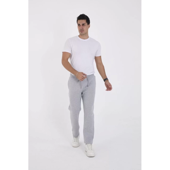 Unisex Üç İplik Basic Eşofman Pantolon - Gri