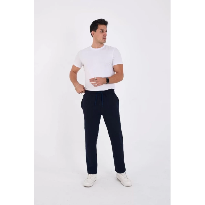 Unisex Üç İplik Basic Eşofman Pantolon - Lacivert