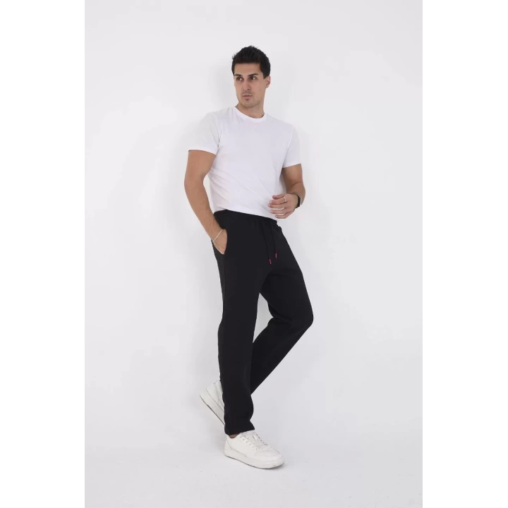 Unisex Üç İplik Basic Eşofman Pantolon - Siyah