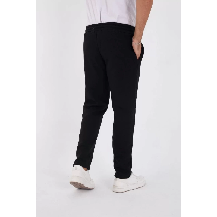 Unisex Üç İplik Basic Eşofman Pantolon - Siyah