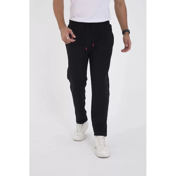 Unisex Üç İplik Basic Eşofman Pantolon - Siyah