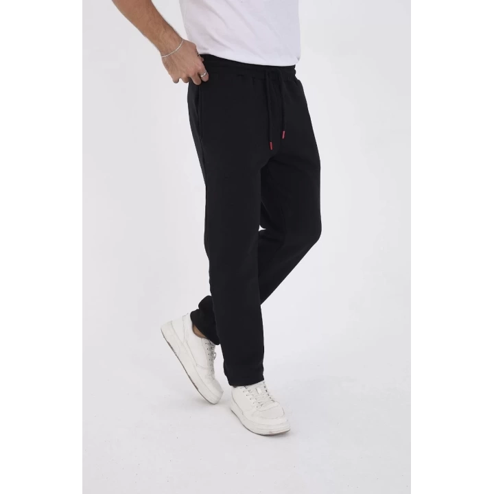 Unisex Üç İplik Basic Eşofman Pantolon - Siyah