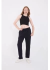 Unisex Üç İplik Basic Eşofman Pantolon - Lacivert