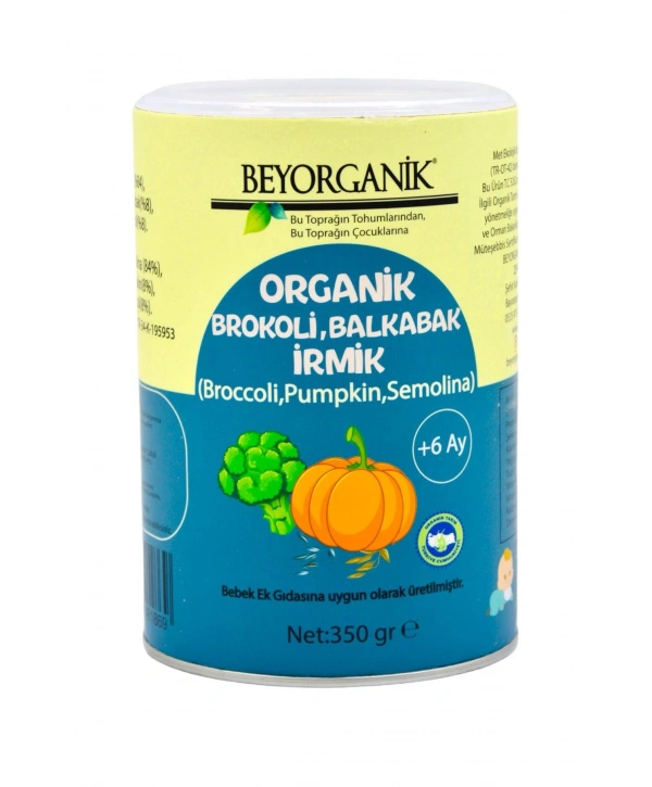 Bebek Ek Gıdası Organik Brokoli Balkabak İrmik 250gr +6ay