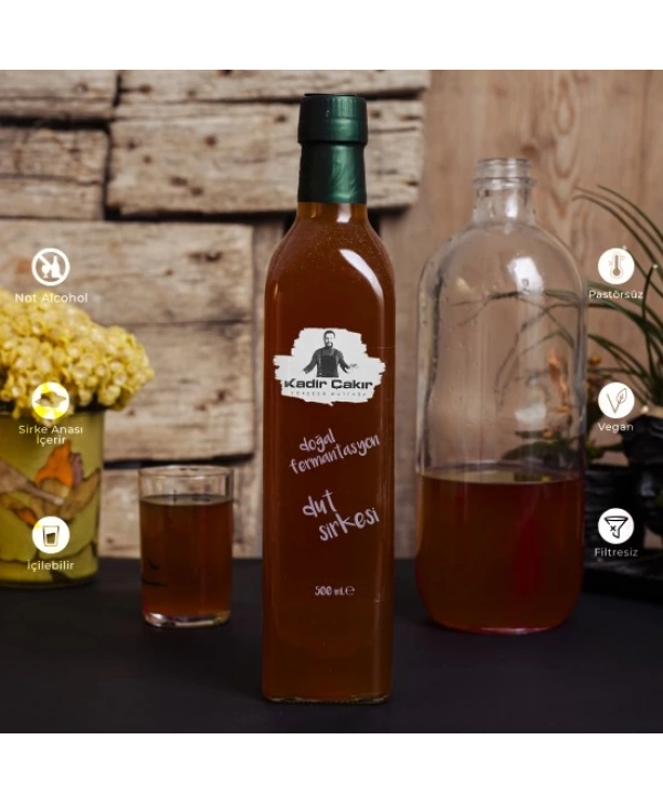 Doğal Fermente Dut Sirkesi Cam Şişe 500ml