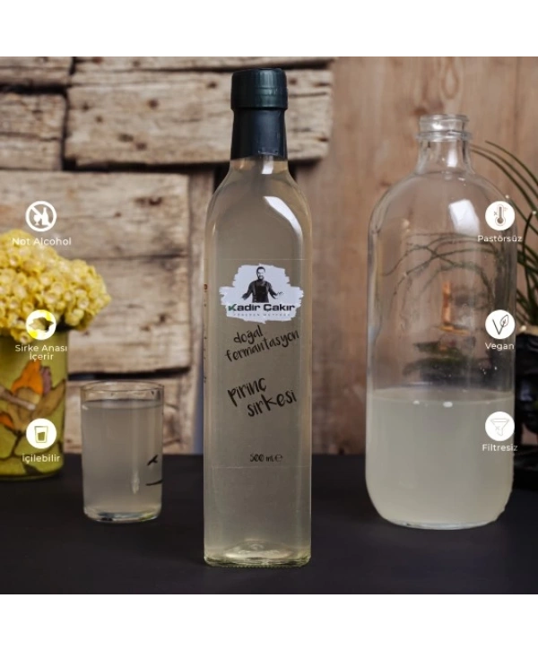 Doğal Fermente Pirinç Sirkesi Cam Şişe 500ml