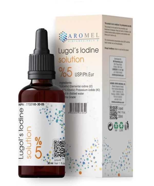 İyot Damlası %5 lik | 30 ml | Damlalıklı Şişe lugol