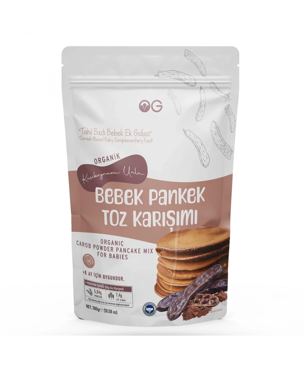 Organik Keçiboynuzu Unlu Bebek Pankek Toz Karışımı 300 Gr +8 Ay