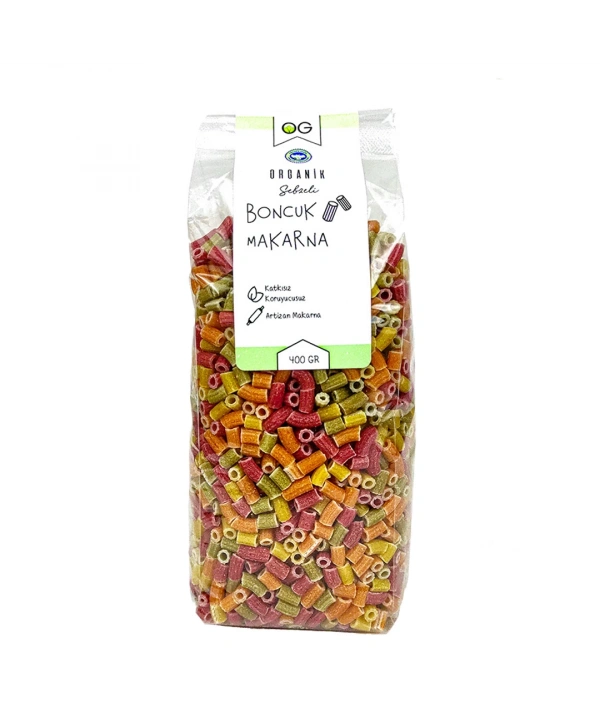 Organik Sertifikalı Sebzeli Artizan Boncuk Makarna 400 Gr