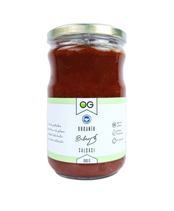 Organik Tuzsuz Biber Salçası 610 Gr