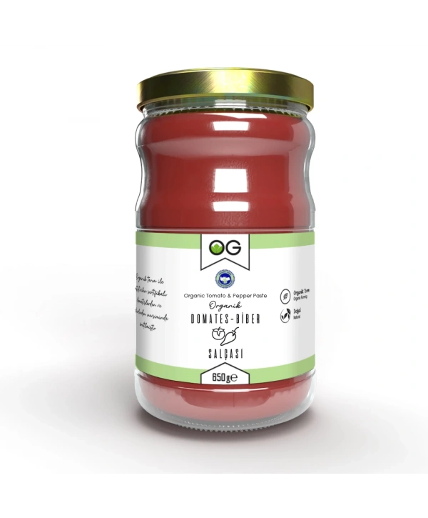 Organik Tuzsuz Karışık Domates-Biber Salçası 650 Gr