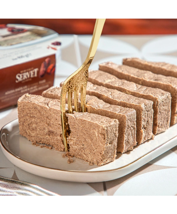 SERVET Rafine Şeker İlavesiz - Kakaolu Taze Tahin Helvası 400g