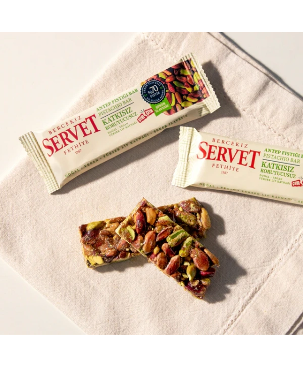 SERVET Şeker İlavesiz Antep Fıstığı Krokan Bar