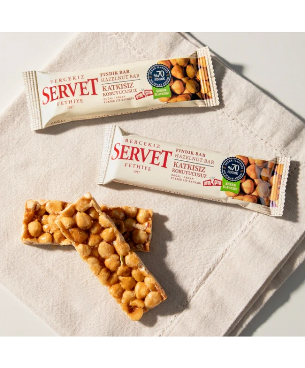 SERVET Şeker İlavesiz Fındık Krokan Bar