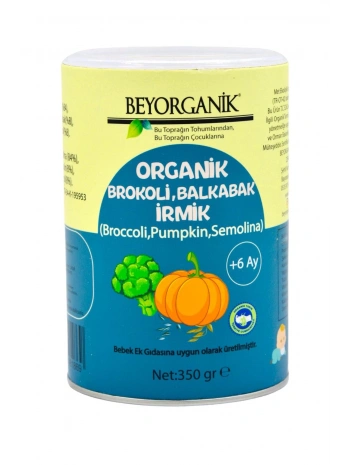 Bebek Ek Gıdası Organik Brokoli Balkabak İrmik 250gr +6ay