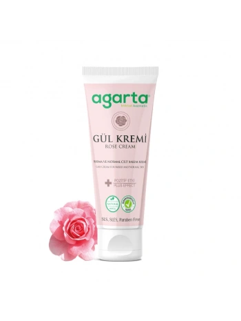 Doğal Yüz Ve El Nemlendirici Gül Aromalı Cilt Bakım Kremi 75 ml
