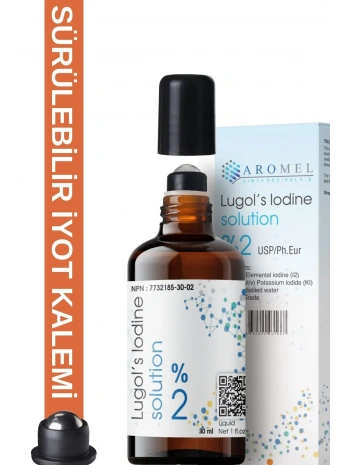 İyot Kafesi Için Lugol %2 Lik | 30 Ml | Sürülebilir Roll-on Başlıklı Cam Şişe | Iyot Kalemi