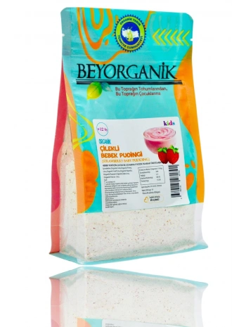 Organik Çilekli Bebek Pudingi 200gr +12ay