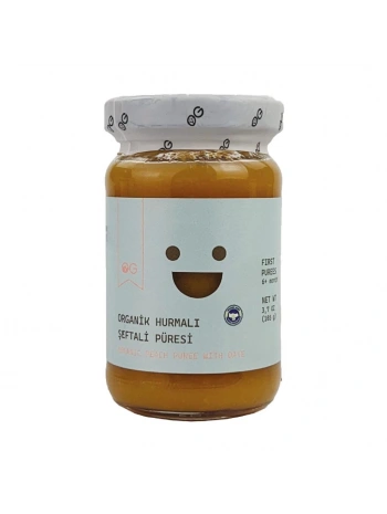 Organik Hurmalı Şeftali Püresi 105 Gr +6Ay