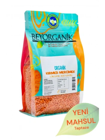 Organik Kırmızı Mercimek 500gr