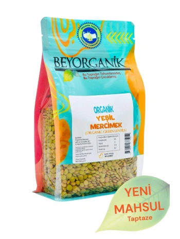 Organik Yeşil Mercimek 500gr