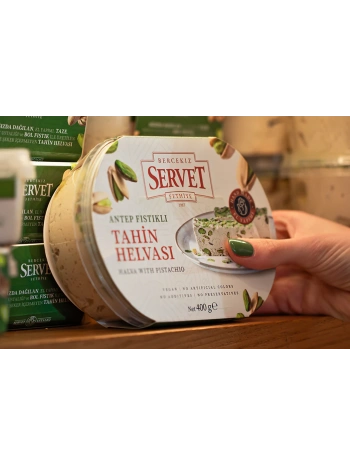 SERVET Rafine Şeker İlavesiz - Antep Fıstıklı Taze Tahin Helvası 400g