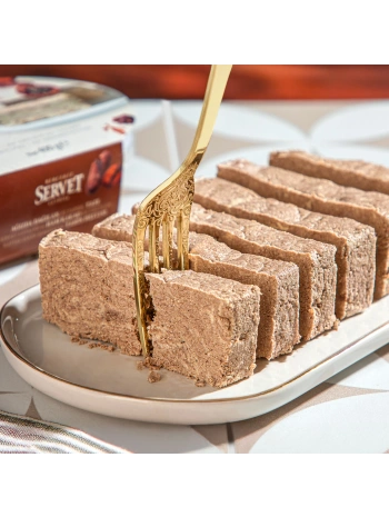 SERVET Rafine Şeker İlavesiz - Kakaolu Taze Tahin Helvası 400g