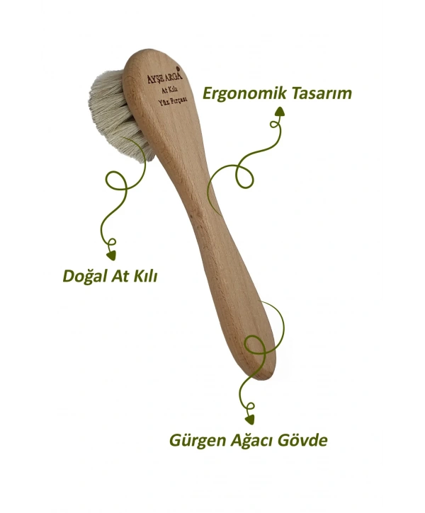 Doğal At Kılı Yüz Fırçası