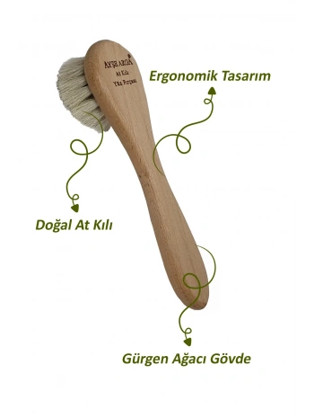 Doğal At Kılı Yüz Fırçası
