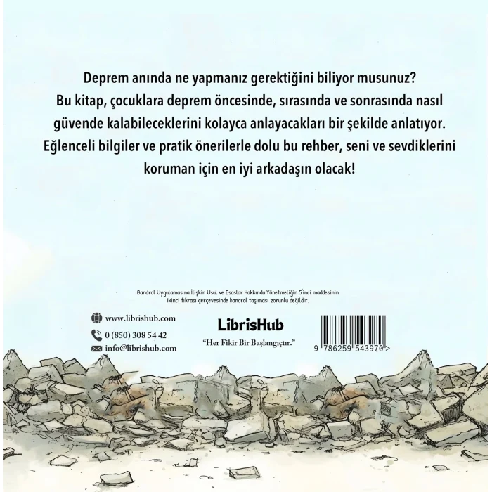 Çocuklar için Deprem eğitim kitabı