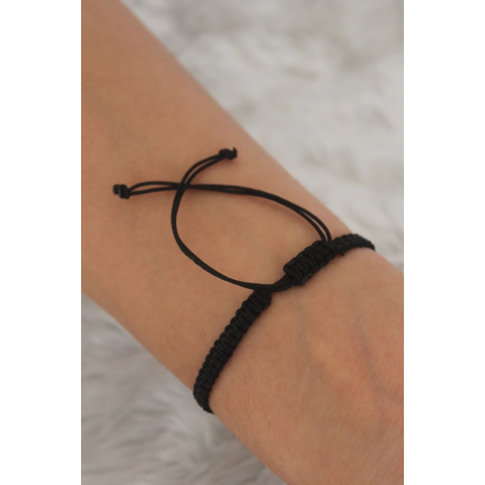 Makrome Füme Renk Taç Figür Kadın Bileklik