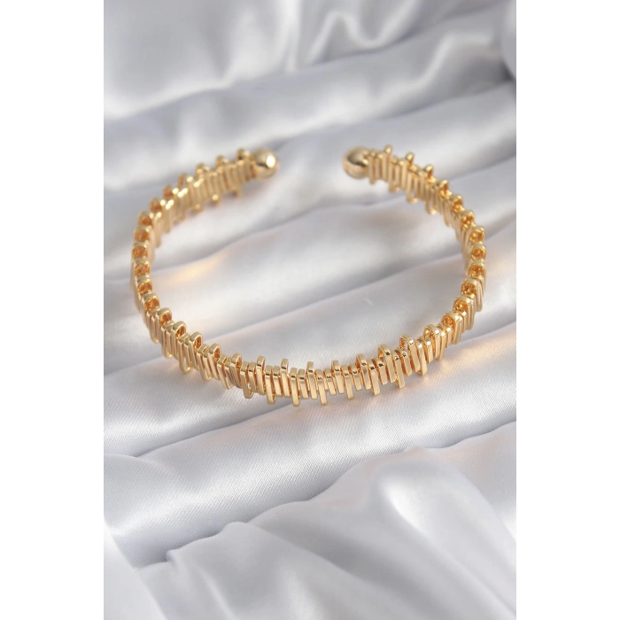 316L Çelik Gold Renk Dorika Model Kadın Bileklik