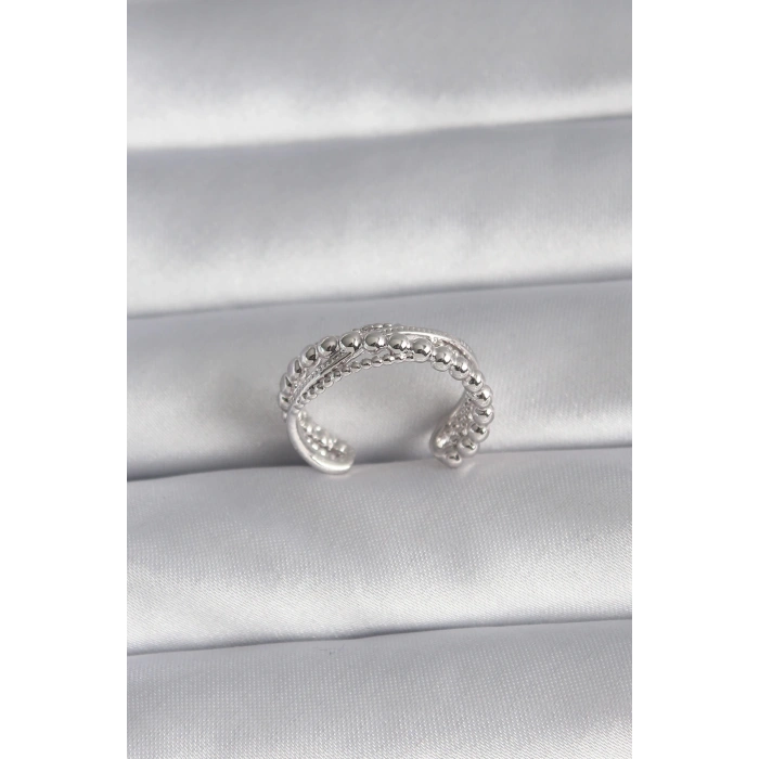 Pirinç Gümüş Renk Kadın Yüzük