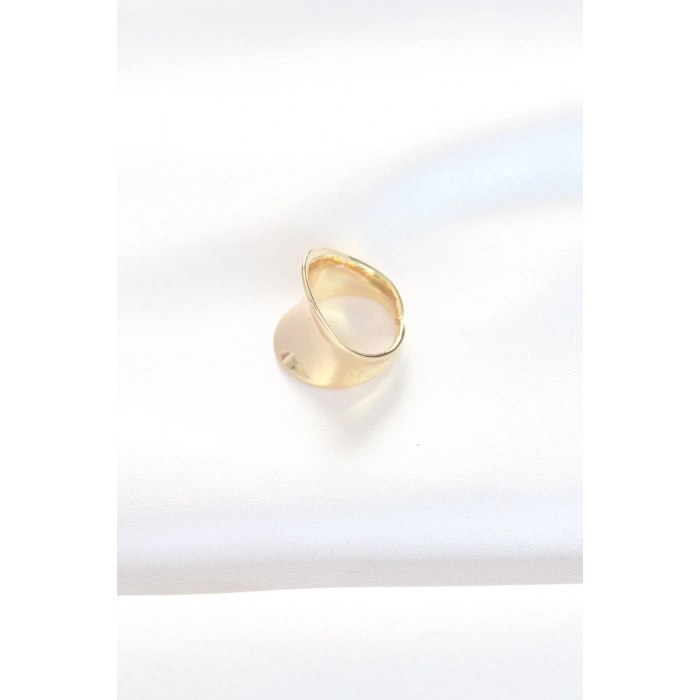 Gold Renk Ayarlanabilir Kavisli Ayna Yüzük