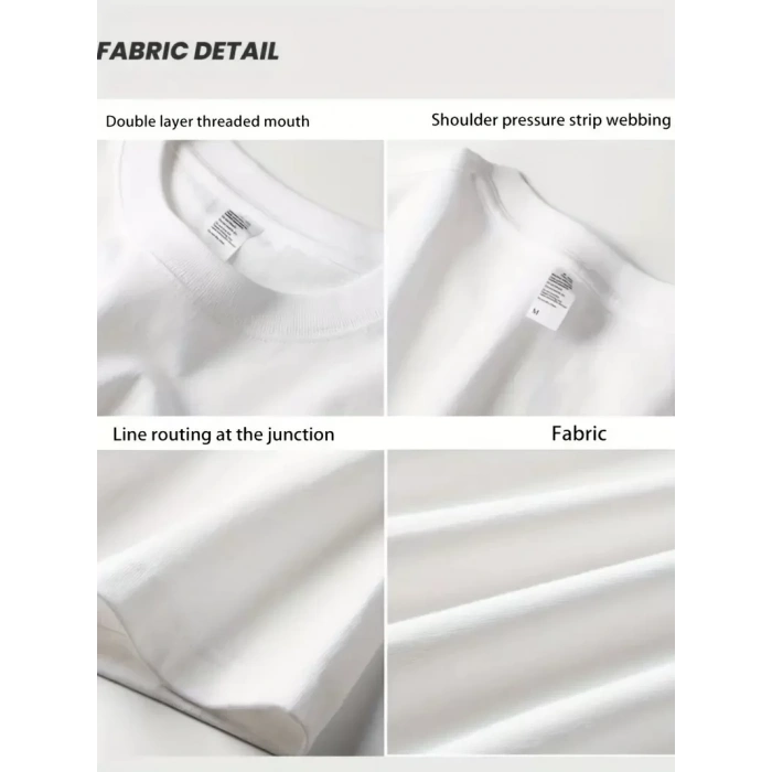 AICG Ön Arka Baskılı Bisiklet Yaka Kadın Oversize Bisiklet Yaka T-shirt - Beyaz