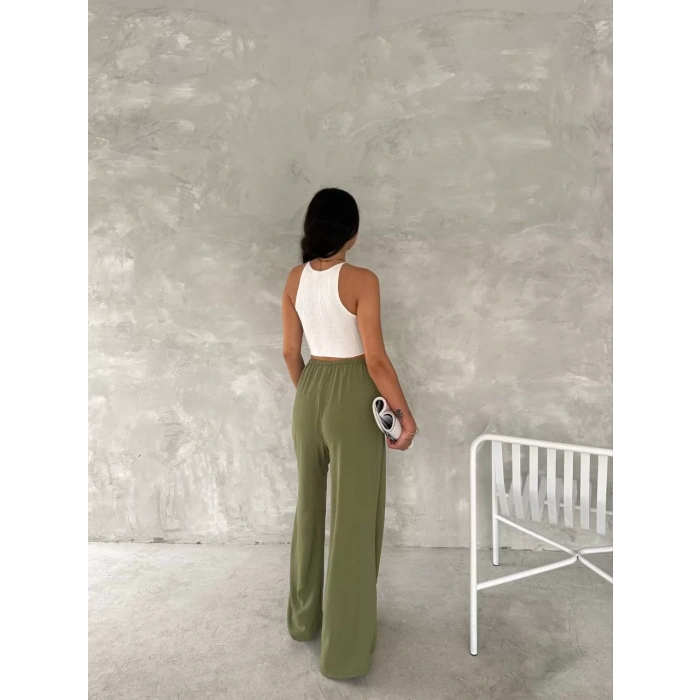 Ayrobin Oversize Kadın Pantalon - Mint Yeşili